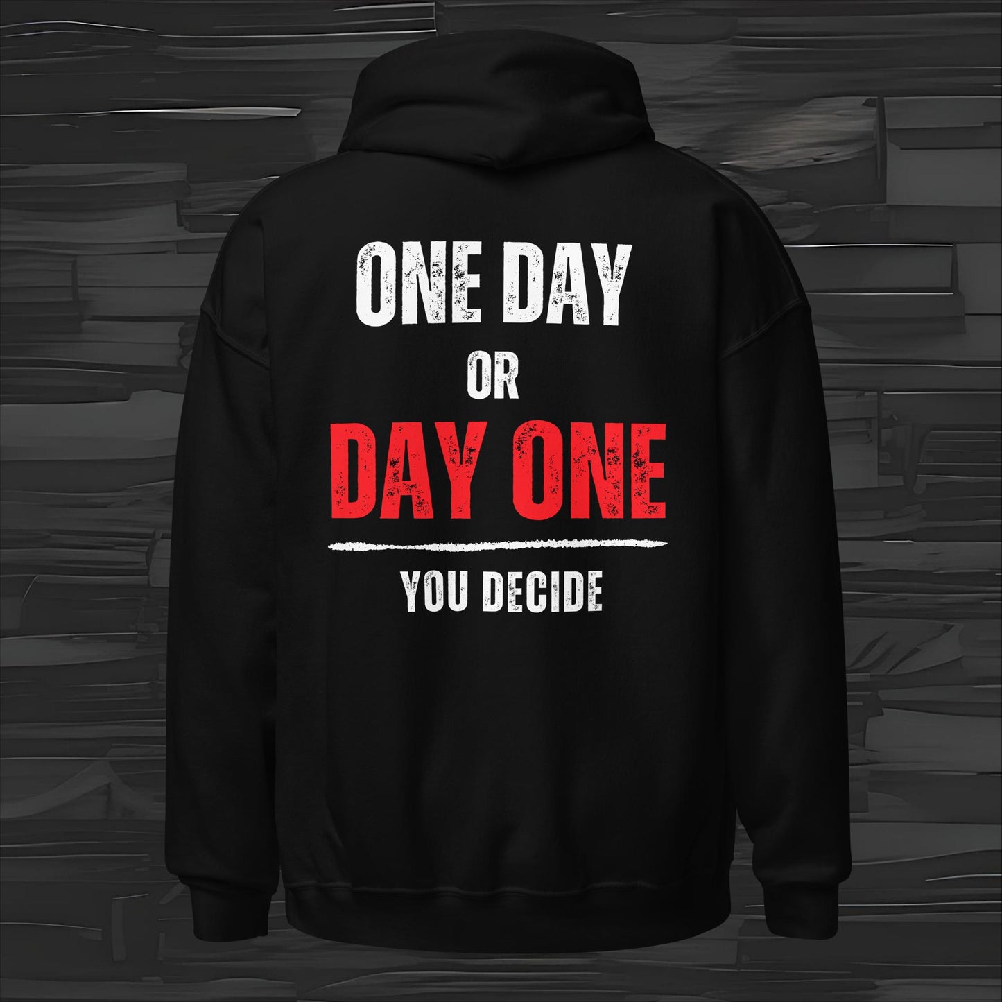 ONE DAY hoodie back print