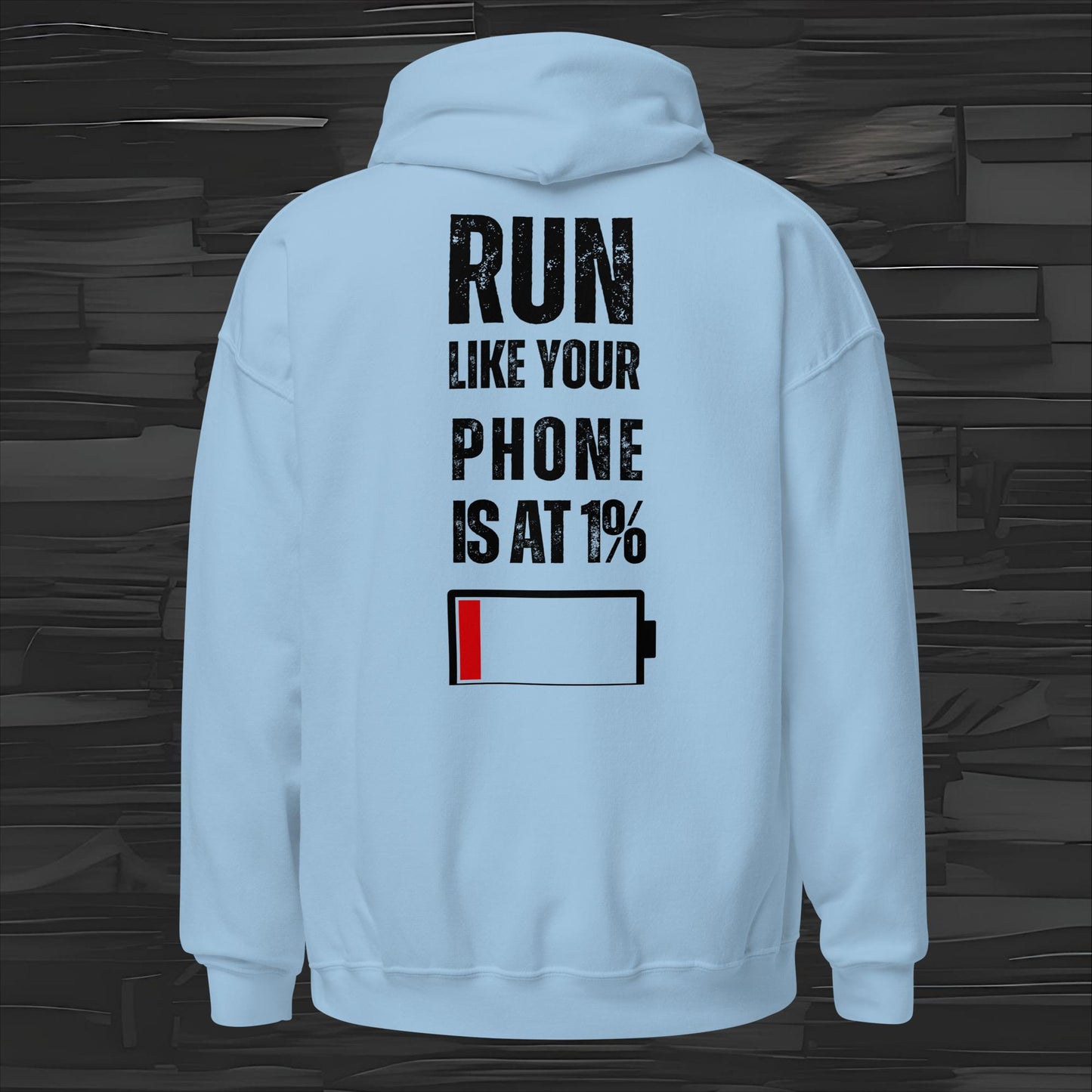 RUN LIKE hoodie back print