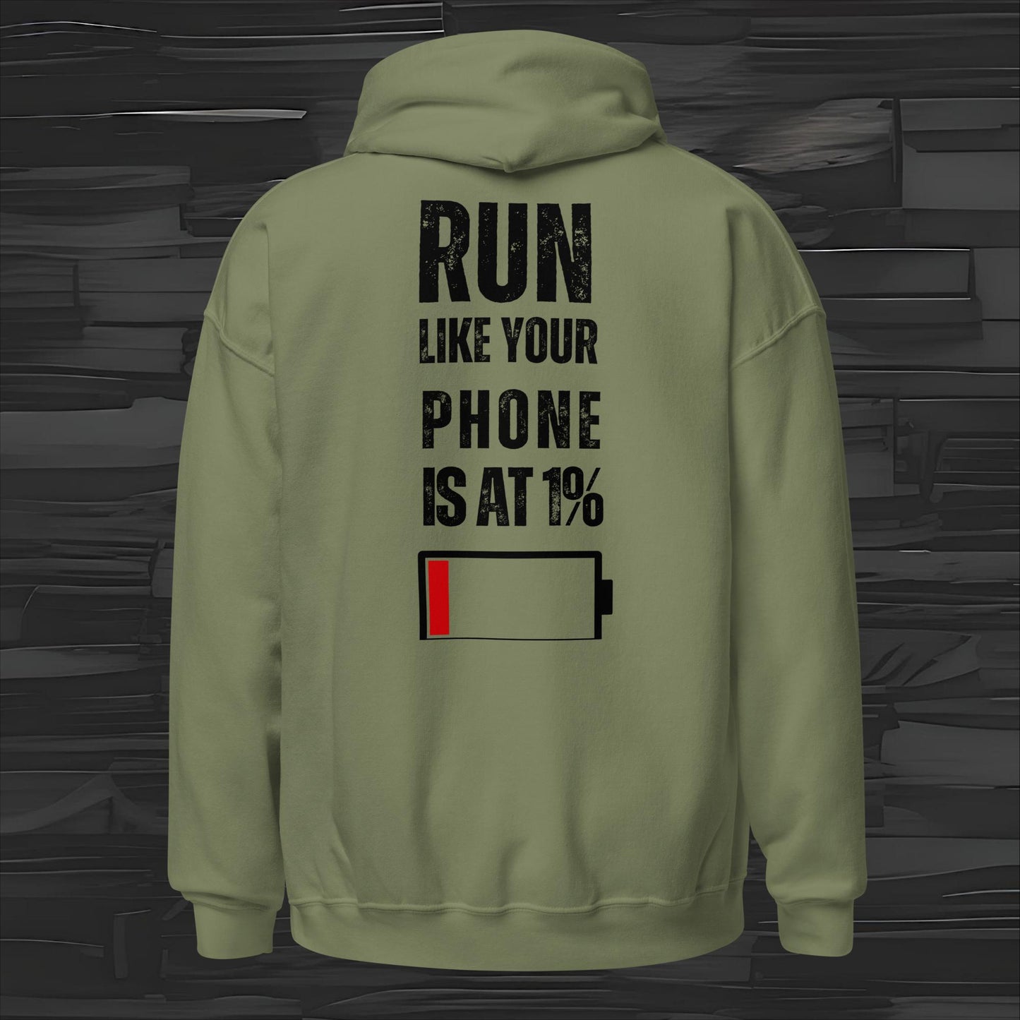 RUN LIKE hoodie back print