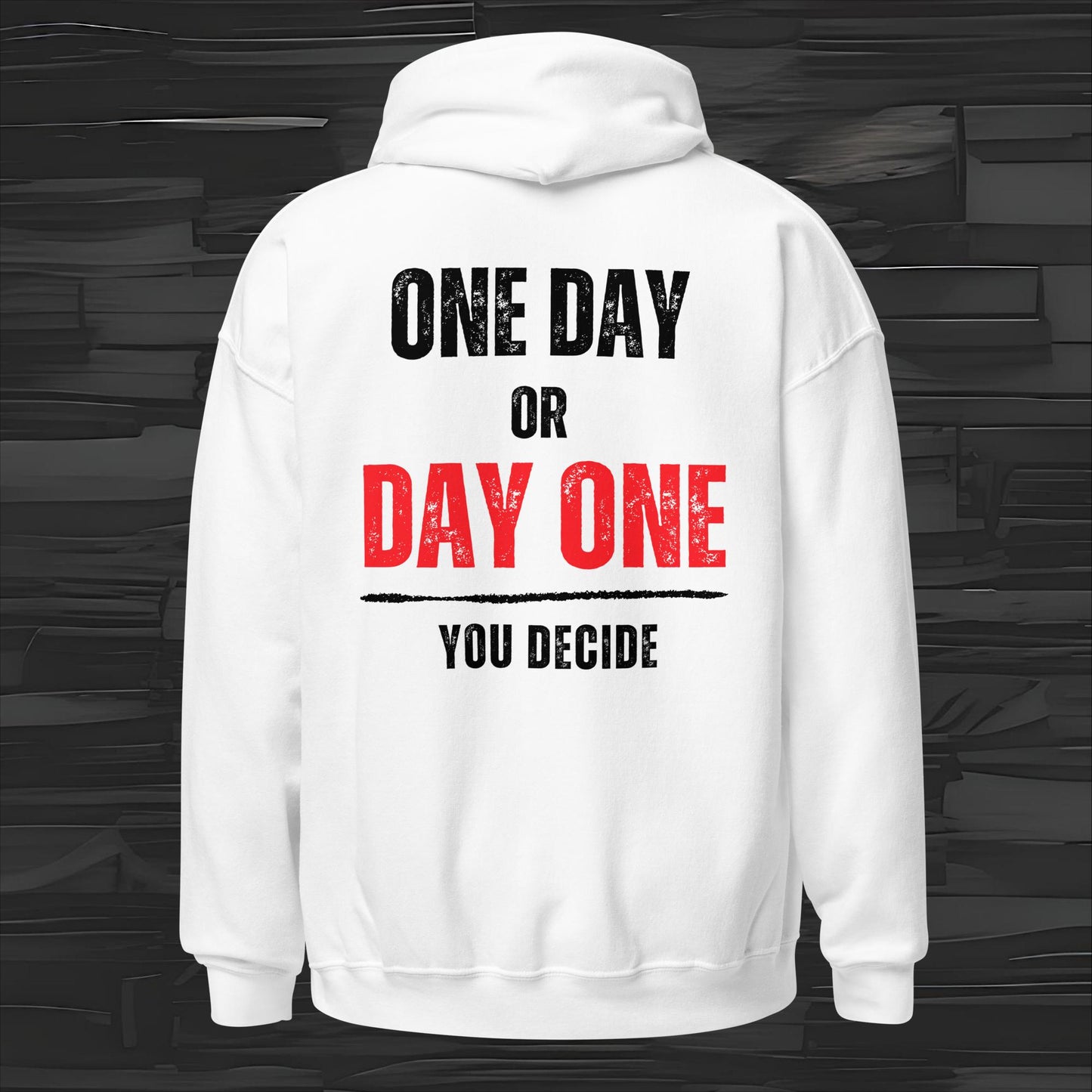 ONE DAY hoodie back print